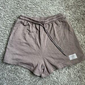 Mocha Brown Drawstring Shorts.